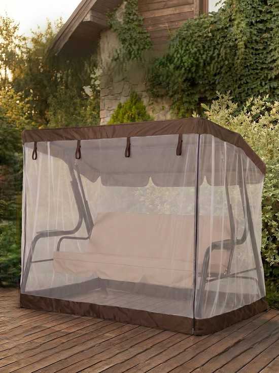 Фото №9 Москитная сетка на молнии для садовых качелей