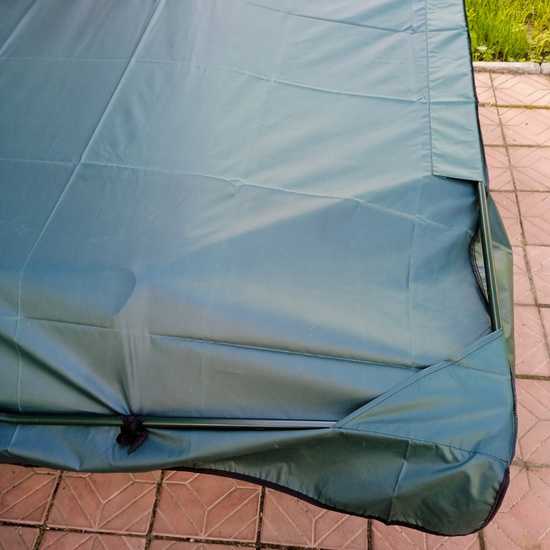 фото Тент-крыша для садовых качелей (с дугообразной крышей)