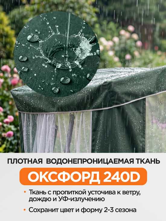 Фото №3 Тент-шатер + москитная сетка для качелей Мастак Премиум 221 х 143 х 175 см