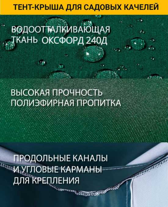 фото Тент-крыша для садовых качелей (с прямой крышей)