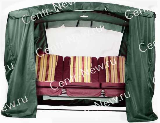 Фото №2 Тент-шатер для садовых качелей ПАЛЕРМО ПРЕМИУМ (зеленый)
