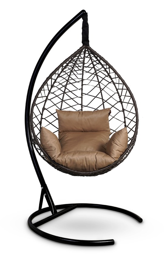 Фото №7 Подвесное кресло-кокон ALICANTE коричневый + каркас