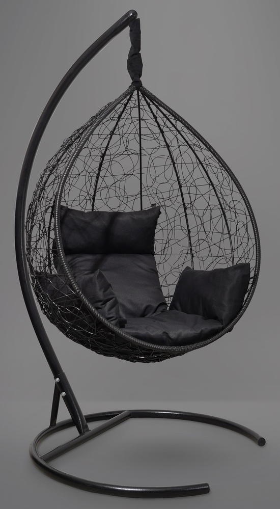 Фото №7 Подвесное кресло-кокон SEVILLA черное + каркас