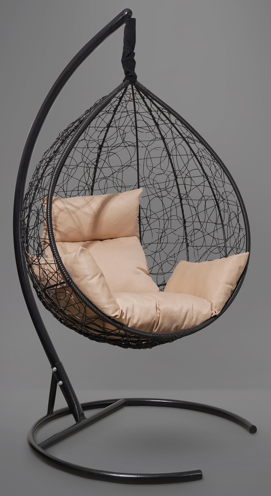 Фото №18 Подвесное кресло-кокон SEVILLA черный + каркас