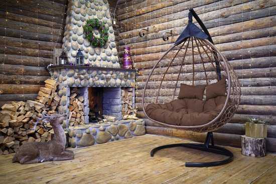Фото №5 Подвесное двухместное кресло-кокон FISHT горячий шоколад + каркас