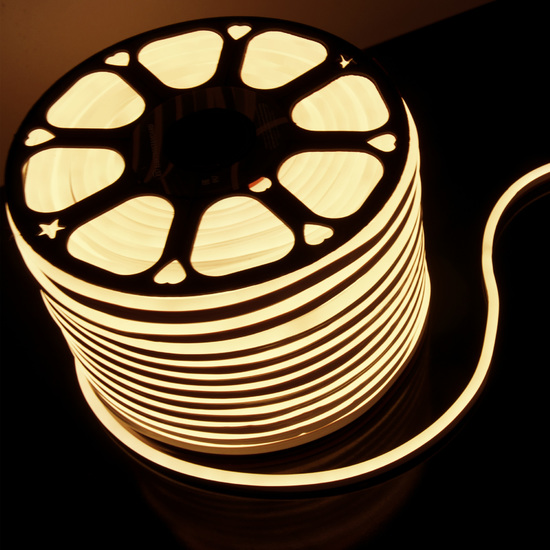 Фото №5 Светодиодный гибкий неон LS001 220V 9.6W 120Led 2835 IP67 3300K односторонний теплый белый