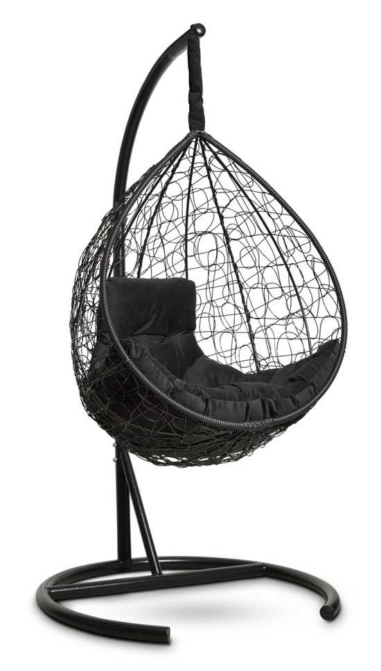 Фото №5 Подвесное кресло-кокон SEVILLA COMFORT черный + каркас