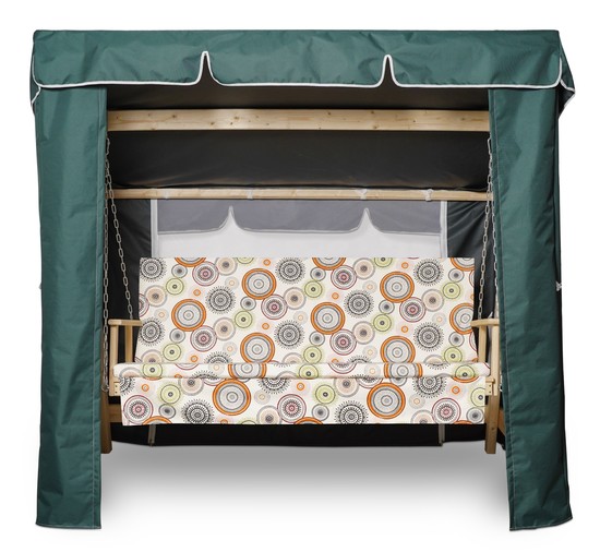Фото №10 Тент-шатер + москитная сетка для деревянных качелей
