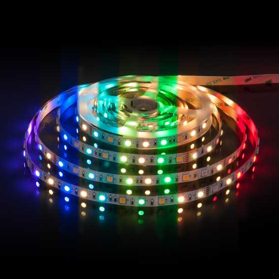 Фото №4 Светодиодная лента Лента светодиодная 24V 14,4W 60Led 5050+5050 IP20 MIX RGB/теплый белый, 5м