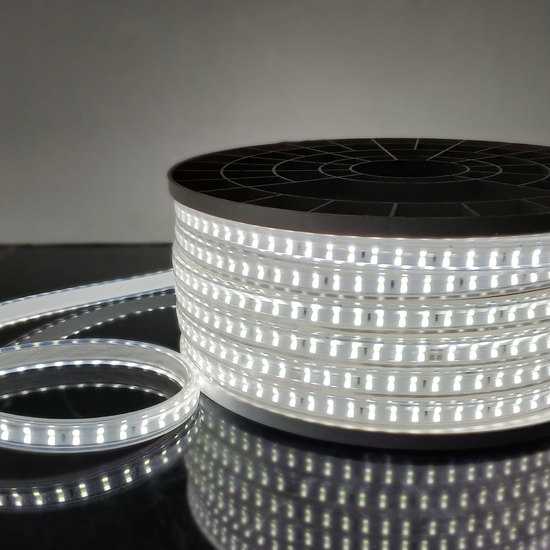 Фото №2 Лента светодиодная Лента светодиодная 220V 18W 180Led 2835 IP65, холодный белый, 50 м, двухрядная