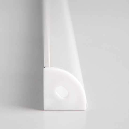 Фото №4 Угловой алюминиевый профиль белый/белый для светодиодной ленты LL-2-ALP008
