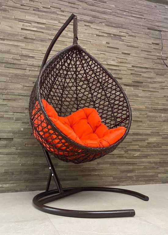 Фото №6 Подвесное кресло-кокон Montblanc (Монблан) коричневый + каркас