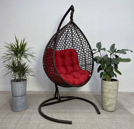 Фото №34 Подвесное кресло-кокон Montblanc (Монблан) коричневый + каркас