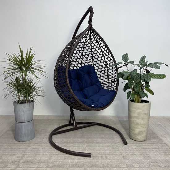 Фото №28 Подвесное кресло-кокон Montblanc (Монблан) коричневый + каркас