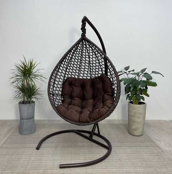 Фото №22 Подвесное кресло-кокон Montblanc (Монблан) коричневый + каркас
