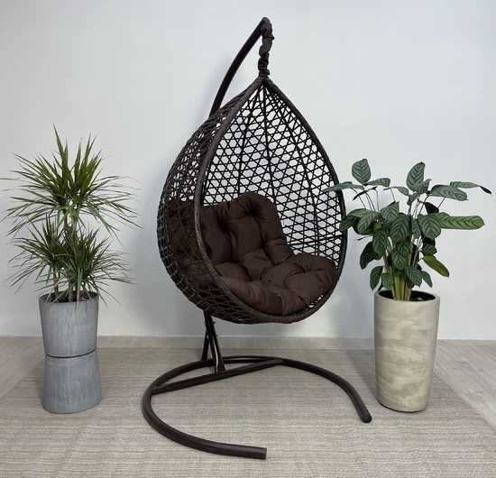 Фото №27 Подвесное кресло-кокон Montblanc (Монблан) коричневый + каркас
