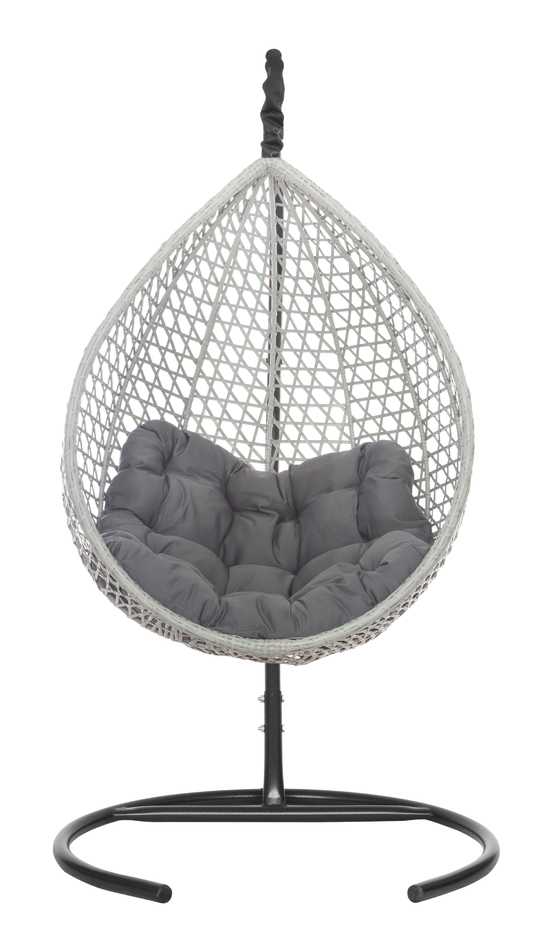Фото №15 Подвесное кресло-кокон Montblanc (Монблан) серый + каркас