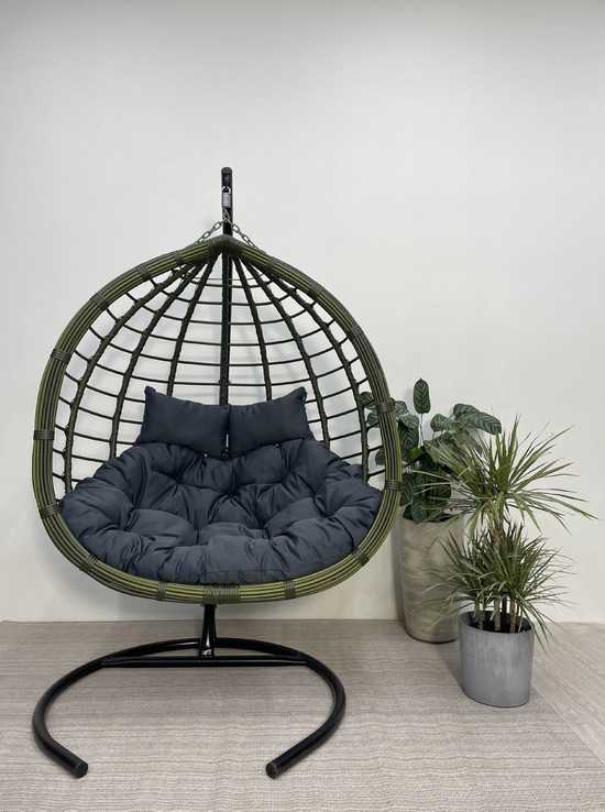 Фото №9 Подвесное двухместное кресло-кокон HASTA бамбук  + каркас