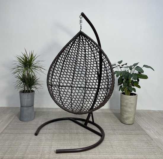 Фото №17 Подвесное кресло-кокон Montblanc Comfort (Монблан) коричневый + каркас
