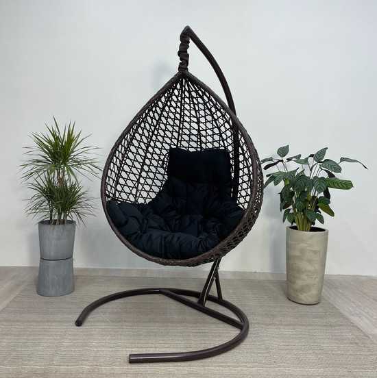 Фото №11 Подвесное кресло-кокон Montblanc Comfort (Монблан) коричневый + каркас