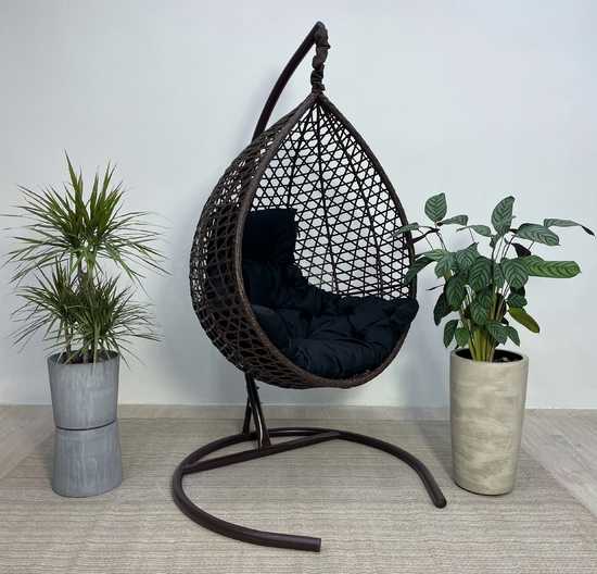Фото №12 Подвесное кресло-кокон Montblanc Comfort (Монблан) коричневый + каркас