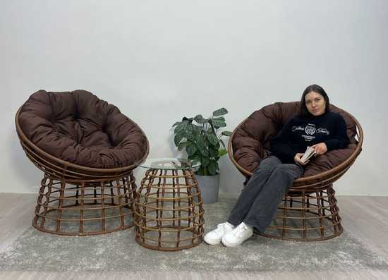 Фото №2 Комплект кофейный со столиком SAVIRA (2 кресла + столик) горячий шоколад
