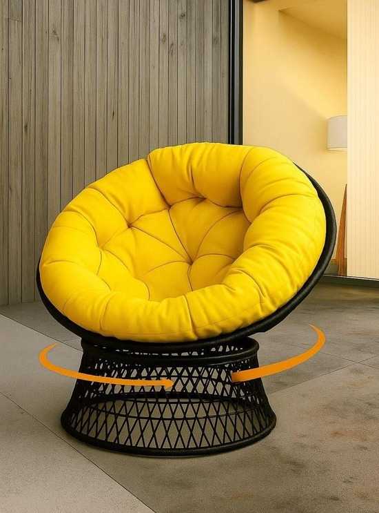 Фото №4 Кресло вращающееся ПАПАСАН ПЛЮС SWIVEL черный