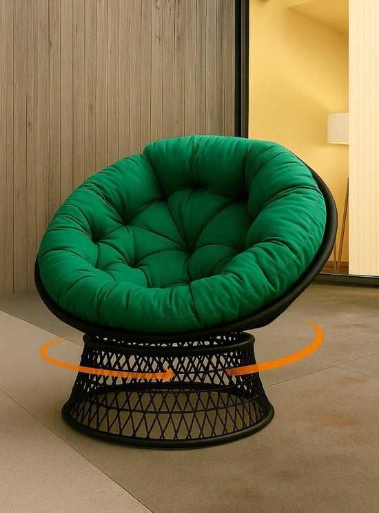 Фото №5 Кресло вращающееся ПАПАСАН ПЛЮС SWIVEL черный