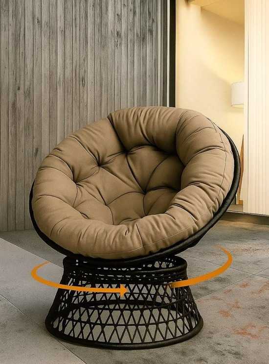 Фото №8 Кресло вращающееся ПАПАСАН ПЛЮС SWIVEL черный