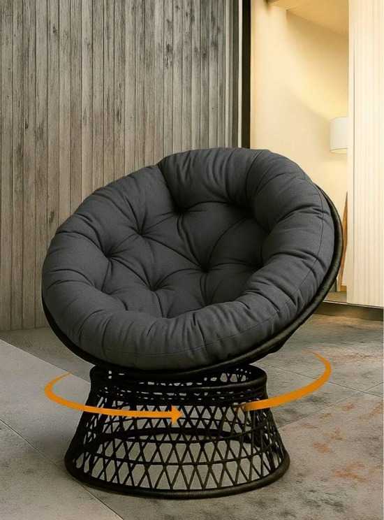 Фото №10 Кресло вращающееся ПАПАСАН ПЛЮС SWIVEL черный