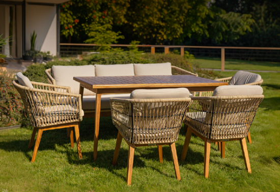 Фото №2 Комплект обеденный ЛЕТТО из искусственного ротанга
