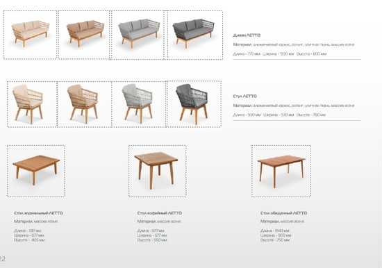 Фото №5 Комплект обеденный ЛЕТТО из искусственного ротанга