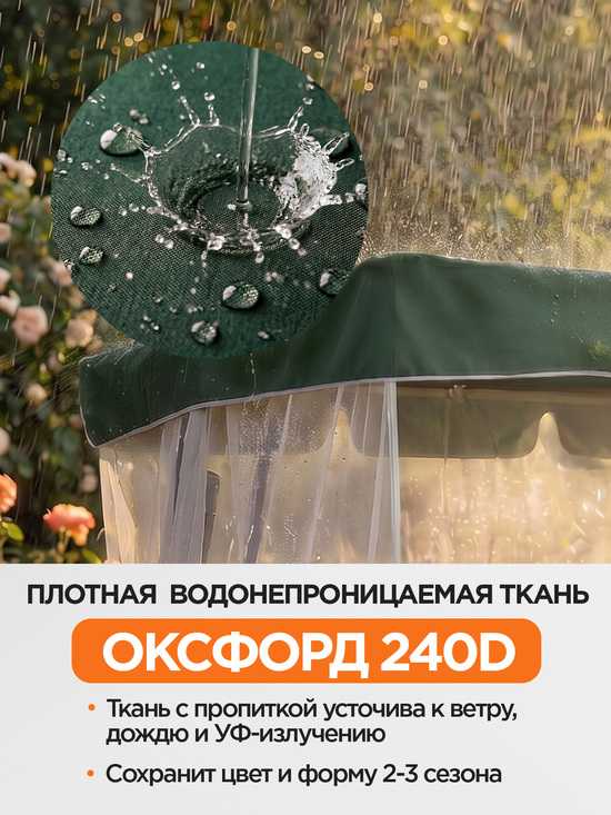 Фото №3 Тент-крыша + москитная сетка для качелей Капри/Корфу 225 х 145 х 170 см