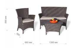 Размер №1 Комплект мебели для отдыха КАПРИ