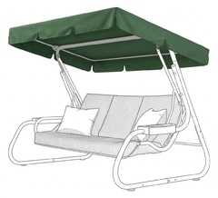 фото Тент-крыша для садовых качелей (с прямой крышей)