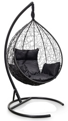 фото Подвесное кресло-кокон SEVILLA черное + каркас