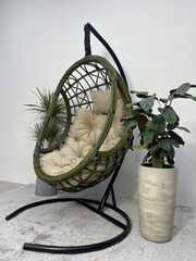 фото Подвесное кресло-кокон SAVIRA бамбук  + каркас