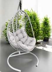 фото Подвесное кресло-кокон COMFORT серый + каркас