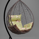 Фото №4 Подвесное кресло-кокон SEVILLA ELEGANT коричневый + каркас